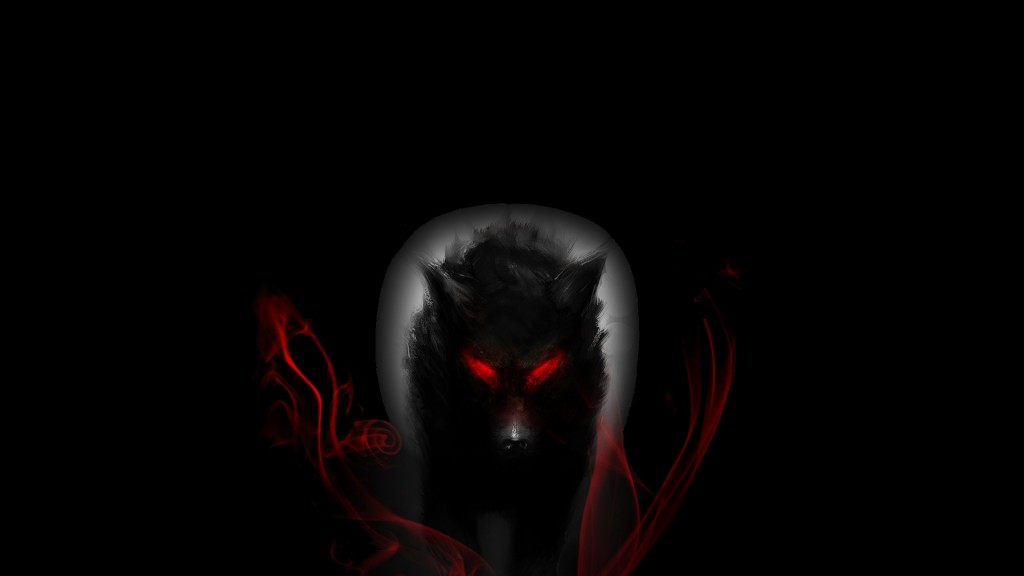 black wolf red eyes